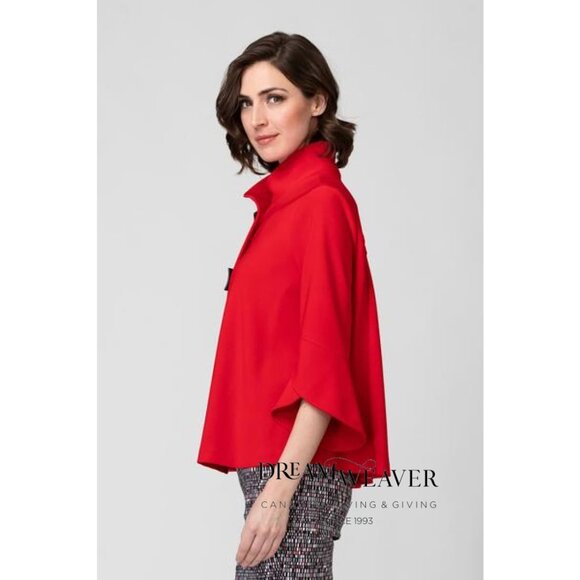 Lipstick Red Jacket | Joseph Ribkoff - Picture 2 of 4